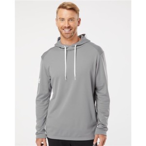 A530 Adidas Textured Mixed Media Hooded Sweatshirt