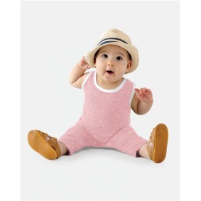4492 Rabbit Skins Infant Harborside Mélange Tank Romper