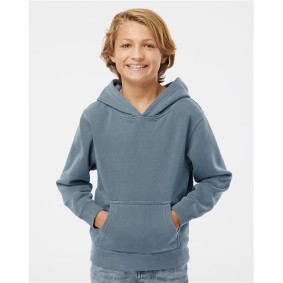 PRM1500Y Independent Trading Co Youth Midweight Pigment-Dyed Hooded Sweatshirt