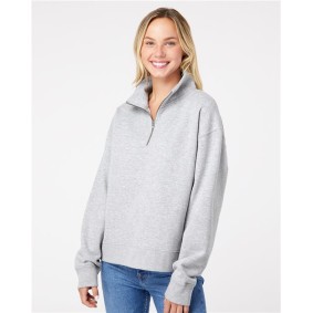 W22713 MV Sport Women's Sueded Fleece Quarter-Zip Sweatshirt