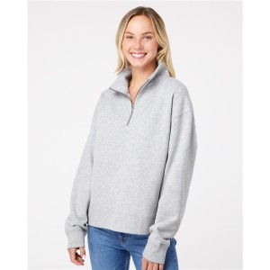 W22713 MV Sport Women's Sueded Fleece Quarter-Zip Sweatshirt