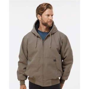 5020 DRI DUCK Cheyenne Boulder Cloth Hooded Jacket with Tricot Quilt Lining