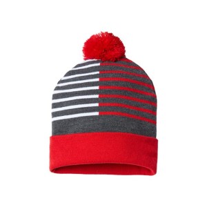 RKH12 CAP AMERICA USA-Made Half Color Beanie