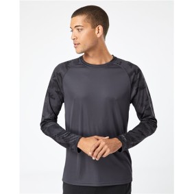 216 Paragon Cayman Performance Camo Colorblocked Long Sleeve T-Shirt