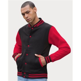 JHA043 Just Hoods Letterman Jacket