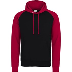 JHA009 Just Hoods Baseball Hooded Sweatshirt