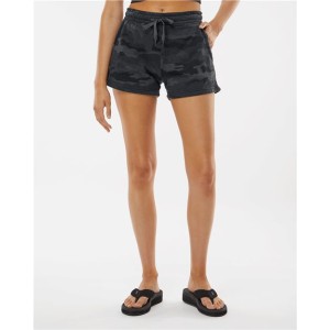PRM20SRT Independent Trading Co Womens Lightweight California Wave Wash Fleece Shorts