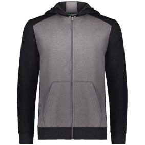 6900 Augusta Sportswear Youth Eco Revive Three-Season Triblend Fleece Full-Zip Hooded Sweatshirt