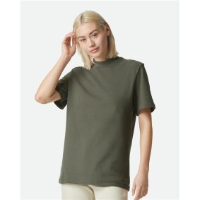1PQ American Apparel Pique Mockneck Tee