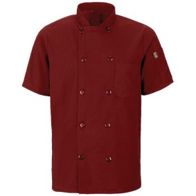 046X Chef Designs Mimix Short Sleeve Chef Coat with OilBlok