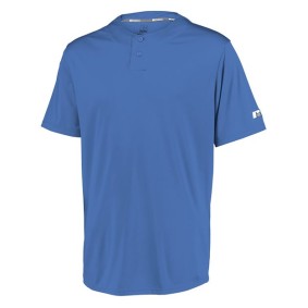 3R7X2M Russell Athletic Performance Two-Button Solid Jersey
