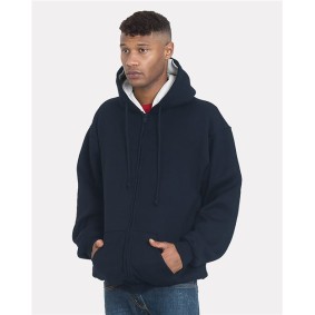 940 Bayside USA-Made Super Heavy Thermal Lined Full-Zip Hooded Sweatshirt