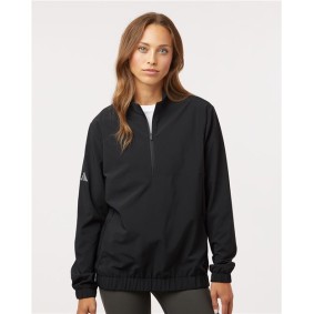 A706 Adidas Women's Woven Half-Zip Pullover