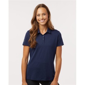 A707 Adidas Women's Textured Stripe Polo