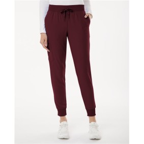 W20003P Jaanuu Women's Silex Knit-Waist Scrub Joggers - Petite Sizes