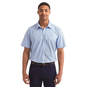 RP221 Artisan Collection by Reprime Microcheck Gingham Cotton Shirt