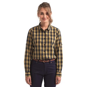 RP350 Artisan Collection by Reprime Women's Mulligan Check Long Sleeve Cotton Dress Shirt