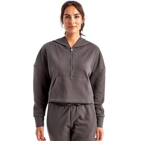 TD077 TriDri Women's Alice Half-Zip Hooded Sweatshirt