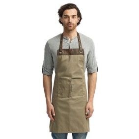 RP123 Artisan Collection by Reprime Espresso Bib Apron with Pockets