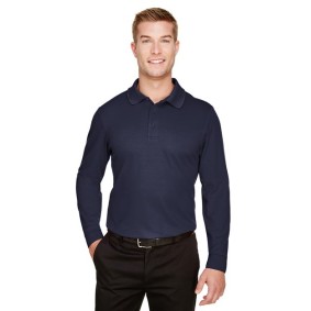 DG20L Devon  Jones CrownLux Performance Plaited Long Sleeve Polo