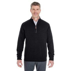 DG478 Devon  Jones Manchester Fully-Fashioned Quarter-Zip Pullover Sweater