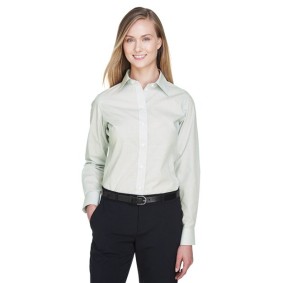 DG510W Devon  Jones Women's Crown Collection Micro Tattersall Woven Dress Shirt