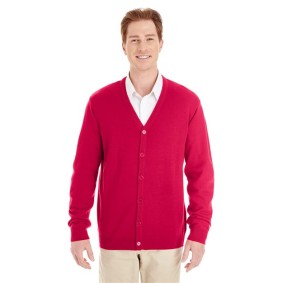 M425 Harriton Pilbloc V-Neck Button Cardigan Sweater