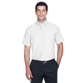 M600S Harriton Men's Oxford Short Sleeve with Stain-Release