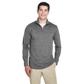 8618 UltraClub Cool  Dry Heathered Performance Quarter-Zip
