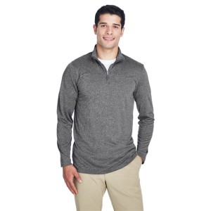 8618 UltraClub Cool  Dry Heathered Performance Quarter-Zip