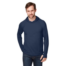 NE105 North End JAQ Stretch Performance Hooded Long Sleeve T-Shirt