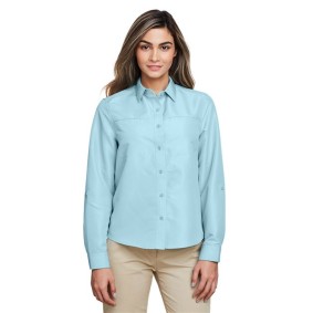 M580LW Harriton Women's Key West Long Sleeve Performance Staff Shirt