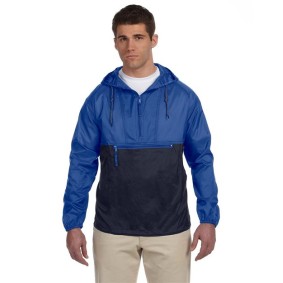 M750 Harriton Unisex Packable Hooded Nylon Jacket