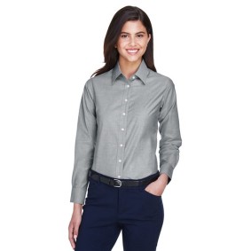 M600W Harriton Women's Long Sleeve Oxford Dress Shirt