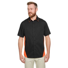 M586T Harriton Men's Tall Flash IL Colorblock Shirt