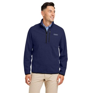 K004694 vineyard vines Men's Mountain Sweaterfleece Quarter-Zip Pullover