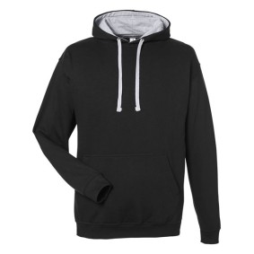 JHA003 Just Hoods Midweight Varsity Contrast Hooded Sweatshirt