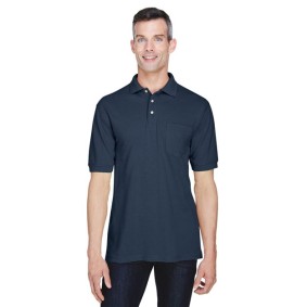 M265P Harriton Easy Blend Polo with Pocket
