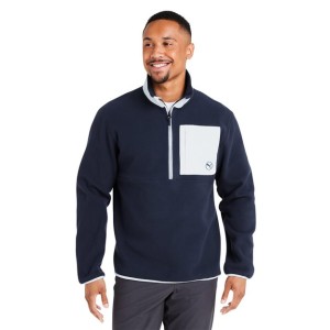 628407 Puma Golf Fleece Quarter Zip Pullover