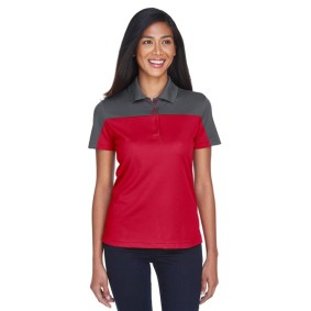 CE101W CORE365 Women's Balance Colorblock Performance Piqué Polo
