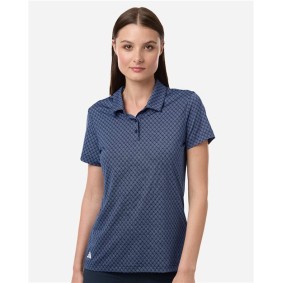 A717 Adidas Women's 4-Way Stretch Printed Polo
