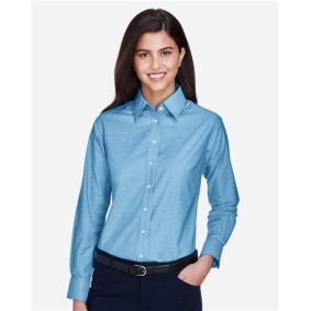 M600SW Harriton Women's Stain-Release Short Sleeve Oxford Shirt
