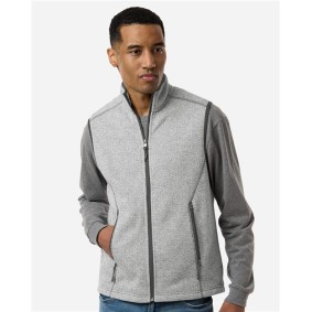 NE731 North End Men's Jasper Jacquard Fleece Vest