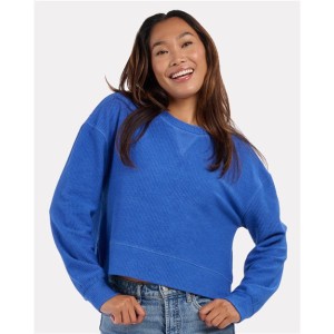 BW5102 Boxercraft Women's Ribbed Knit Cropped Boxy Crew