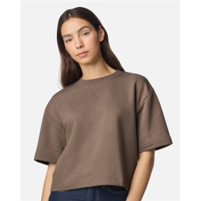 FTCB0 American Apparel Women's French Terry Mid-Length Boxy Top