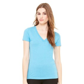 8435 BELLA  CANVAS Womens Triblend Deep V-Neck Tee