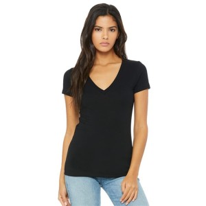 6035 BELLA  CANVAS Womens Jersey Deep V-Neck Tee