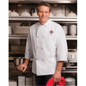 0402 Chef Designs Three-Quarter Sleeve Chef Coat