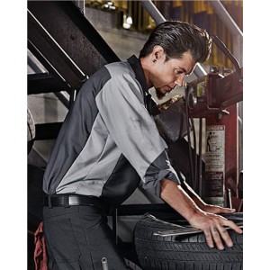 SY10 Red Kap Long Sleeve Automotive Crew Shirt