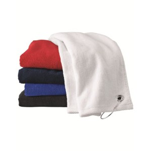 C1518GH Carmel Towel Company Velour Hemmed Towel with Grommet  Hook